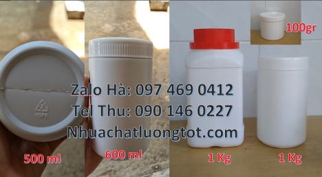 Hủ nhựa 500gr garenty, Hũ nhựa 200gr Giá bán hũ 1kg hdpe Hũ 0.5kg vuông, Hũ đựng ngũ cốc, Bán hũ