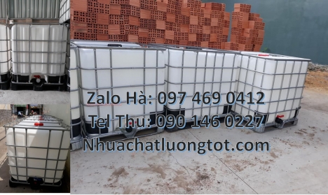 Bồn ibc, Thùng nhựa dung tích lớn, tank nhựa ibc 1 khối, bồn nhựa 1000 lít đựng hóa chất, Bồn IBC100