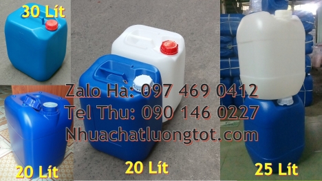 Can nhựa 30 lít dẹp đựng hóa chất can nhựa mới 30l đựng phân bón, vỏ can nhựa 25 lít, can nhựa 10l