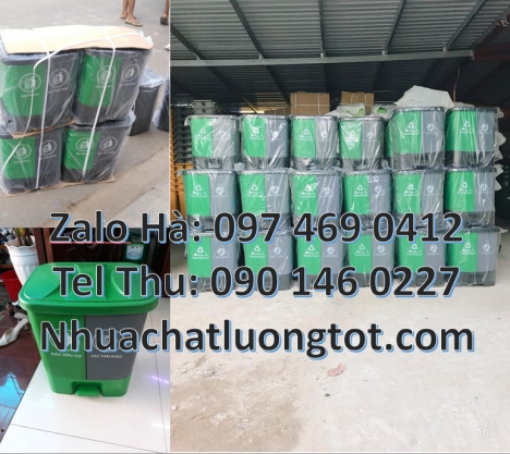 Thùng Rác 3 Ngăn, Thùng rác composite 2 ngăn, Thùng rác nắp lật bộ 3, Thùng rác 120l 240l nắp hở