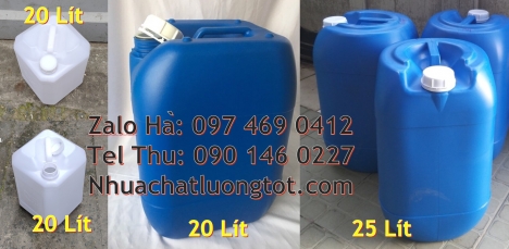 Can nhựa 30 lít dẹp đựng hóa chất can nhựa mới 30l đựng phân bón, vỏ can nhựa 25 lít, can nhựa 10l