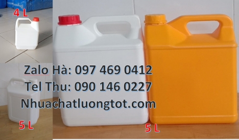 can 4l vuông, can 5l đựng dầu nhớt, can nhựa 0.5L đựng hóa chất, can nhựa 1L 2L đựng dung môi, Can n