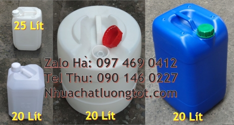 Can nhựa 30 lít dẹp đựng hóa chất can nhựa mới 30l đựng phân bón, vỏ can nhựa 25 lít, can nhựa 10l