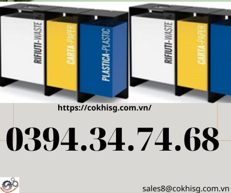 Thùng rác sơn tĩnh điện