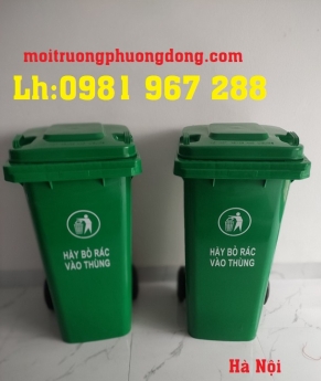 Thùng rác 120 lít màu cxanh công cộng nhựa tại Hà Nội
