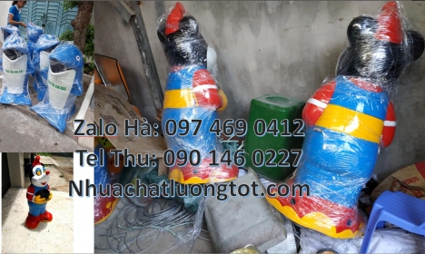 thùng rác công cộng, thùng rác cá heo, thùng rác cá chép, thùng rác gấu trúc, thùng rác chuột m