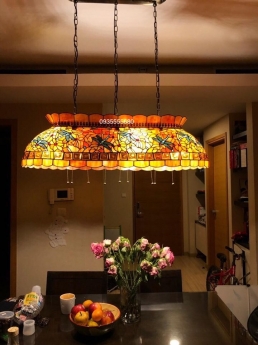 Giao lưu đèn bàn ăn tiffany họa tiết chuồn cam