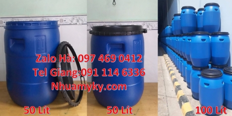 Phuy nhựa 120 lít, Phuy nhựa 150 lít nắp mở Giá bán thùng phi nhựa 30l, Thùng phi nhựa 200l, Phuy nh