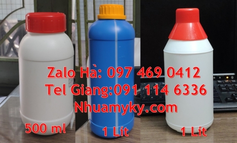 Bán chai nhựa 0.5l có nắp thoát khí giá rẻ,chai nhựa 1l đựng hóa chất