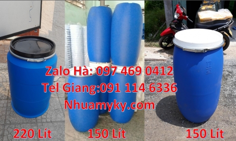 Phuy nhựa 120 lít, Phuy nhựa 150 lít nắp mở Giá bán thùng phi nhựa 30l, Thùng phi nhựa 200l, Phuy nh