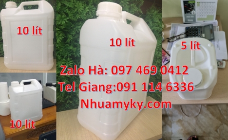 can 5l quay xéo đựng cồn công nghiệp, Can nhựa 1 lít vuông, can 1l vuông Can đựng hóa chất, Can 2l đ