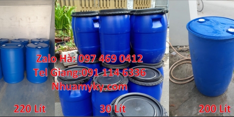 Phuy nhựa 120 lít, Phuy nhựa 150 lít nắp mở Giá bán thùng phi nhựa 30l, Thùng phi nhựa 200l, Phuy nh