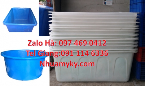 Thùng nhựa tròn 3000L  1100L nuôi hải sản, Thùng nhựa chữ nhật 1200l 1100l, Thùng tròn 2000 lí