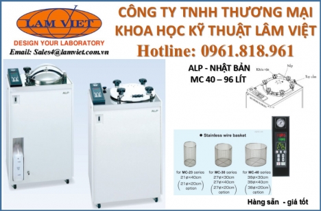 NỒI HẤP TIỆT TRÙNG ALP MC-40 NHẬT BẢN