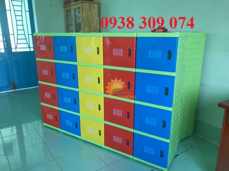 Tủ đựng balo, tủ nhựa đựng balo cho bé