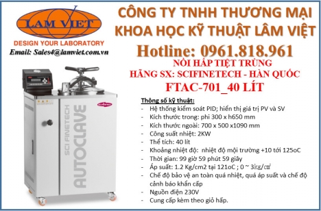 NỒI HẤP TIỆT TRÙNG 40 LÍT HÀN QUỐC