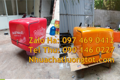 thùng giao cơm văn phòng, Túi giữ nhiệt giao hàng, Thùng chở hàng xe máy cũ, thùng chuyển phát