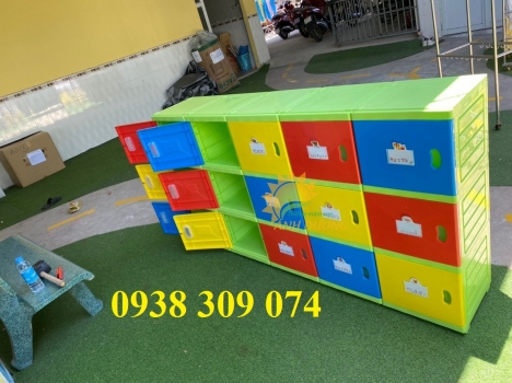 Tủ đựng balo, tủ nhựa đựng balo cho bé