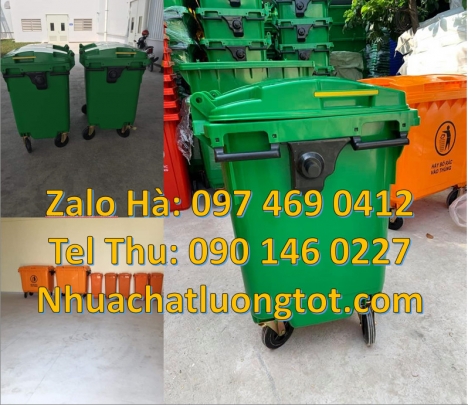 Xe thu gom rác 660l 1000l 3 bánh hơi, Xe thu gom rác 660l 1000l 4 bánh xe, Xe thu gom rác 660l 1000l