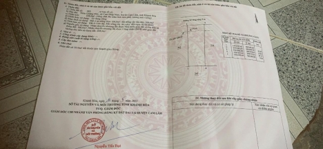 CHÍNH CHỦ CẦN BÁN GẤP ĐẤT THỔ CƯ TẠI CAM LÂM KHÁNH HÒA