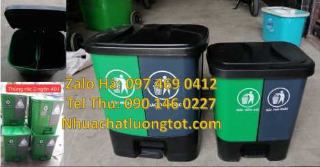 Thùng rác nắp lật bộ 3, Thùng rác 2 ngăn nắp lật, Thùng rác 3 ngăn bập bênh, Nơi bán Thùng Rác 2 Ngă