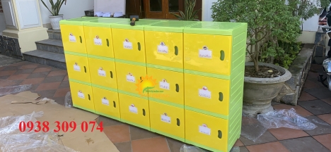 Tủ đựng balo, tủ nhựa đựng balo cho bé