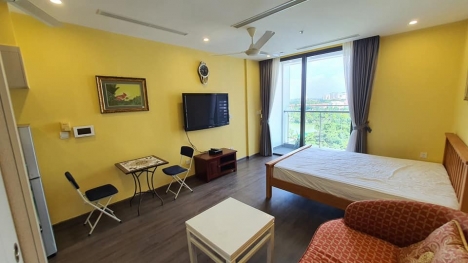 Cho thuê căn hộ Vinhomes Symphony studio  full đồ thiết kế giá 7.5 triệu/tháng.