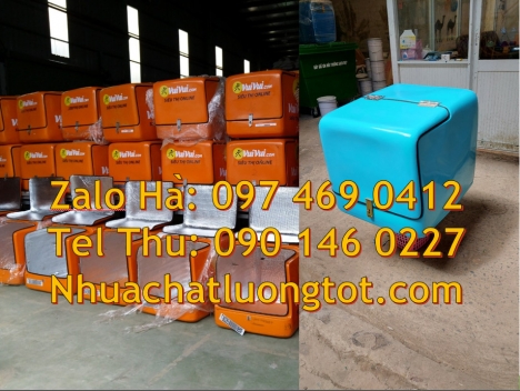 thùng giao cơm văn phòng, Túi giữ nhiệt giao hàng, Thùng chở hàng xe máy cũ, thùng chuyển phát
