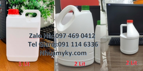 can 5l vuông Can dẹp 0.5L đựng axit, can nhựa 1L 4L đựng thực phẩm, Can 5l tròn, can 10l vuông, Can