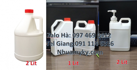 can 5l vuông Can dẹp 0.5L đựng axit, can nhựa 1L 4L đựng thực phẩm, Can 5l tròn, can 10l vuông, Can