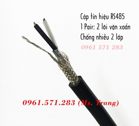 Cáp tín hiệu RS485 18AWG 1 Pair bọc 2 lớp chống nhiễu
