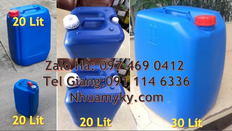can 20l vuông xanh, can 25l xanh Giá can nhựa 30 lít, Thùng nhựa 20 lít giá rẻ, Can hdpe giá sỉ, Bán