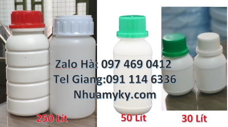 Chai nhựa 250 ml, chai 250 ml giá sỉ, Chai nhựa 30 ml đựng hóa chất chai 30 ml đựng dung môi, Chai