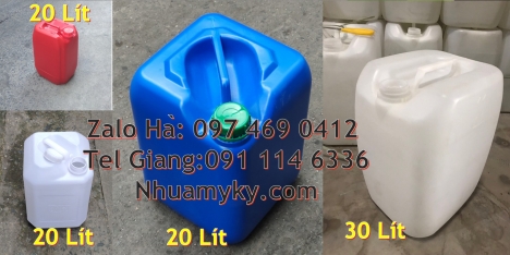 can 20l vuông xanh, can 25l xanh Giá can nhựa 30 lít, Thùng nhựa 20 lít giá rẻ, Can hdpe giá sỉ, Bán