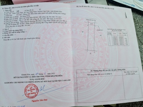 BÁN ĐẤT THỔ CƯ CAM LÂM KHÁNH HÒA