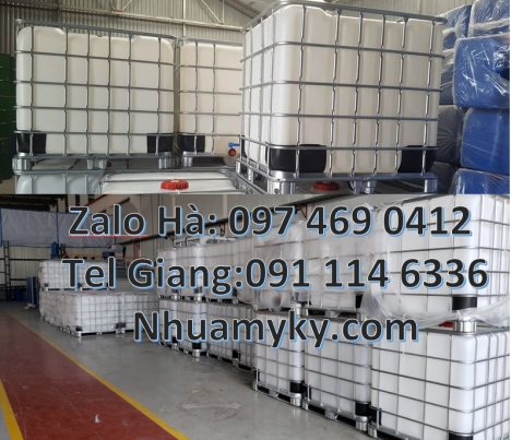 Bồn ibc, Thùng nhựa 1000 lít đựng thực phẩm, Bồn nhựa 1000 lít đựng hóa chất, bồn nhựa 1 khối nhập k