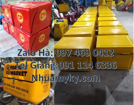 Thùng giao hàng 62x52x62 cm, Thùng ship hàng giữ nhiệt, Thùng vận chuyển, thùng chở bưu phẩm, thùng