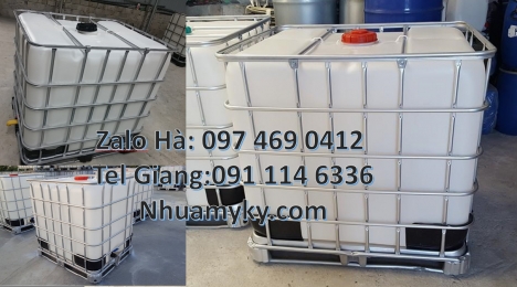 Bồn ibc, Thùng nhựa 1000 lít đựng thực phẩm, Bồn nhựa 1000 lít đựng hóa chất, bồn nhựa 1 khối nhập k