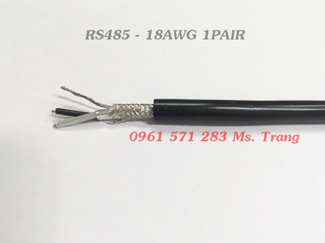 Cáp tín hiệu RS485 18AWG 1 Pair bọc 2 lớp chống nhiễu