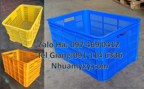 Thùng nhựa công nghiệp, sóng nhựa đặc Giỏ nhựa 5 bánh xe, thùng nhựa đựng dụng cụ, Sóng bít, sóng hở