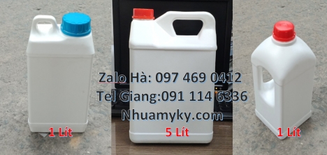 can 5l vuông Can dẹp 0.5L đựng axit, can nhựa 1L 4L đựng thực phẩm, Can 5l tròn, can 10l vuông, Can