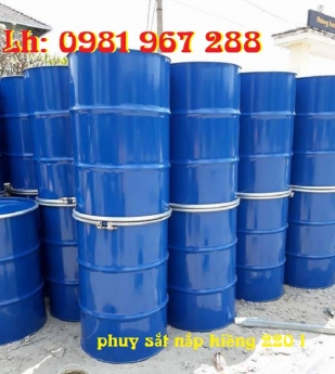 Bán thùng phuy sắt  220L nắp hở tráng epoxy