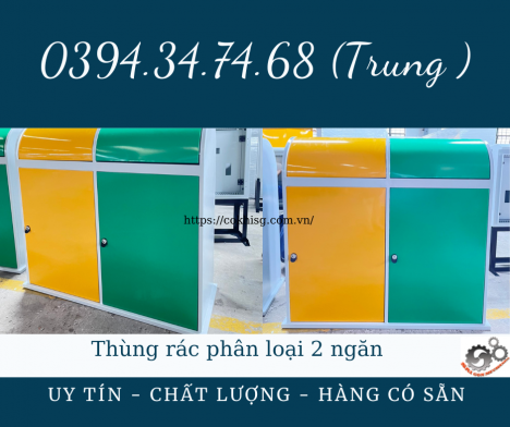 Thùng rác phân loại 2 ngăn