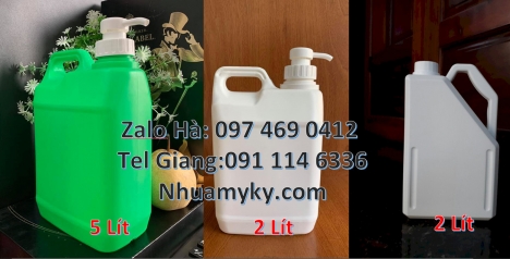 can 5l vuông Can dẹp 0.5L đựng axit, can nhựa 1L 4L đựng thực phẩm, Can 5l tròn, can 10l vuông, Can