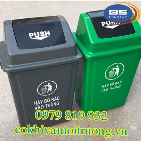 Thùng Rác 60L Nắp Lật