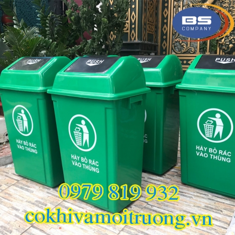 Thùng Rác 60L Nắp Lật