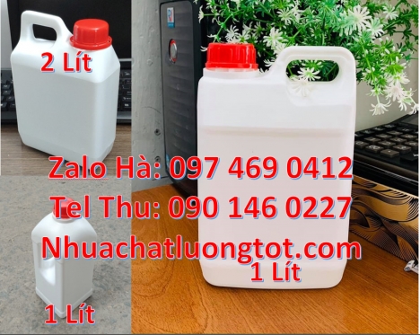 Can 1l quay đựng phân bón hóa học, can 2l vòi nhấn, can 5l quay xéo, Can 4l tròn đựng nước lau sàn,