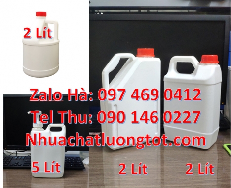 Can 1l quay đựng phân bón hóa học, can 2l vòi nhấn, can 5l quay xéo, Can 4l tròn đựng nước lau sàn,