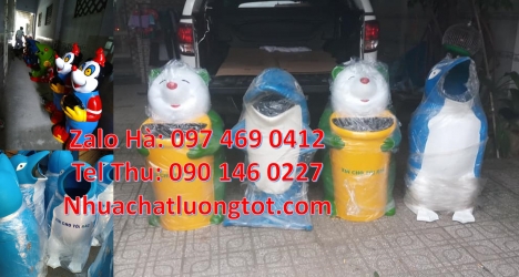 Thùng rác hình chim cánh cụt. Thùng rác chuột mickey, Thùng đựng rác, Thùng rác hình chuột túi. Thùn