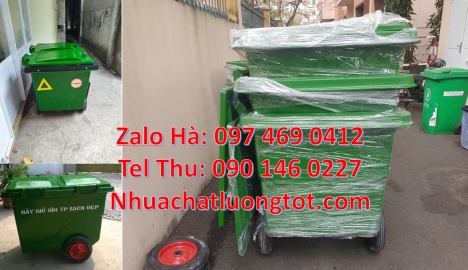 Xe chở rác 660 lít, xe chở rác 1000 lít, báo giá xe đẩy rác 660 lít, Xe rác 1000 lít nhựa composite,